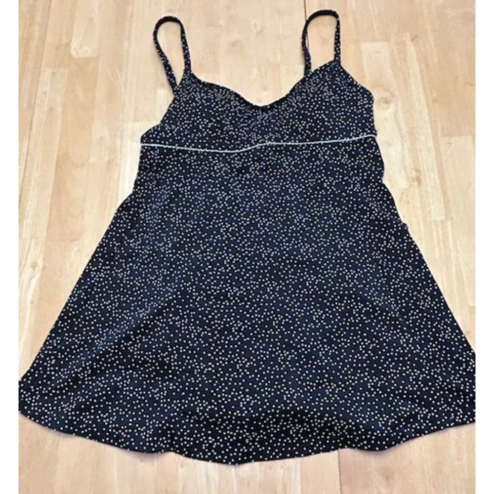 Le Cove Woman's Black & White Polka Dot One Piece Swimsuit Size 12